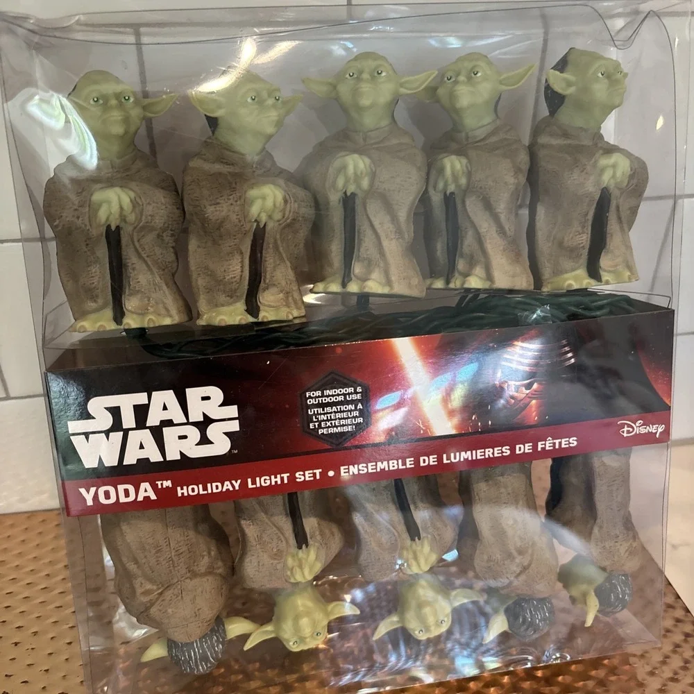 NEW: Star Wars Yoda Holiday Christmas Light set by Kurt S. Adler Indoor/Outdoor